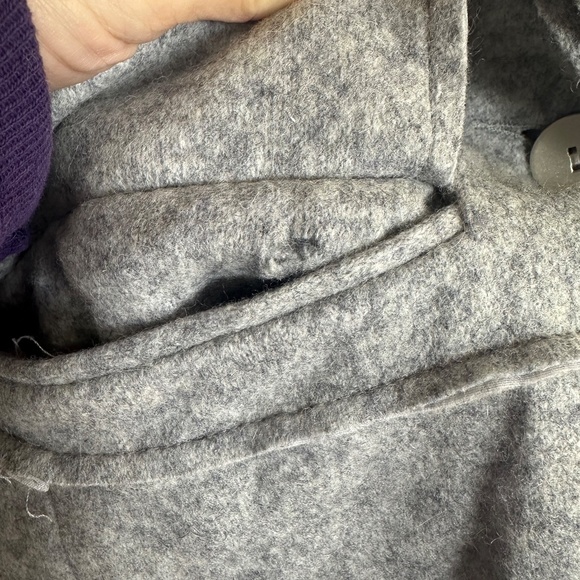 Iris Setlakwe Gray Wool Blend Removable Collar Single Button Blazer Jacket Sz XS - Picture 7 of 9